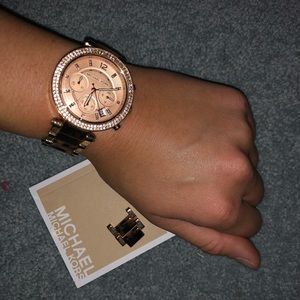 Michael Kors rose gold/ tortoise watch